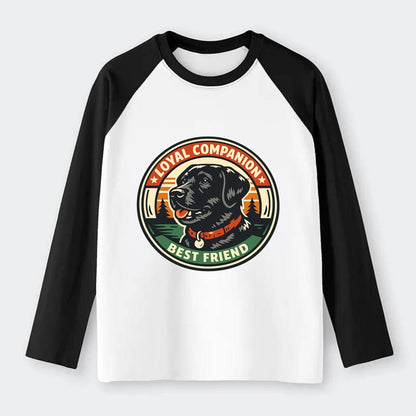 Noble Companion Emblem - Raglan Long Sleeve T-Shirt - Black