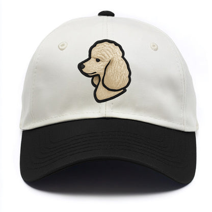 Poodle - Contemporary clean style with s - Two Tone Cap - Black