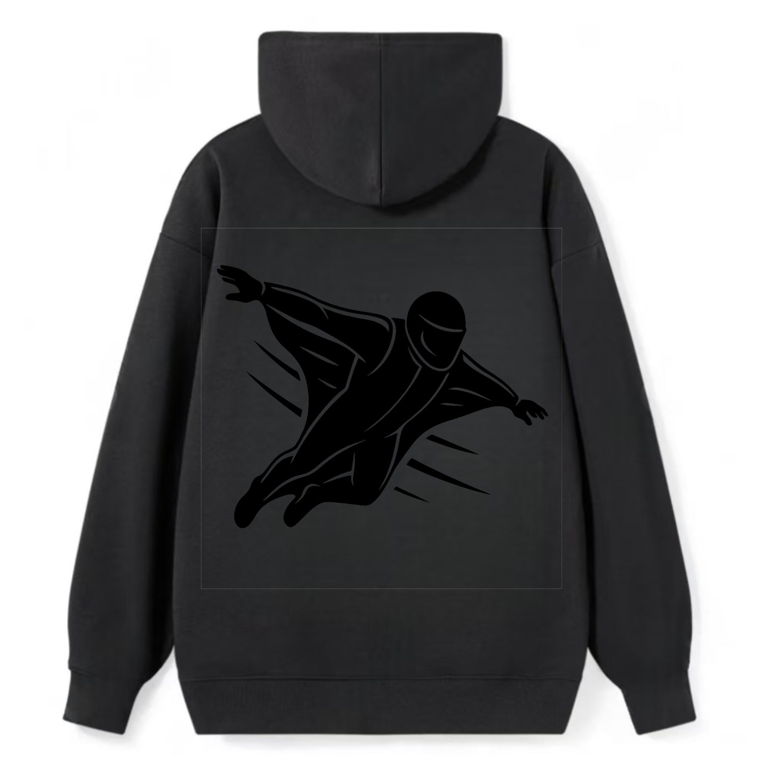 Wingsuit flyer gliding - Classic Pullover Hoodie - Black