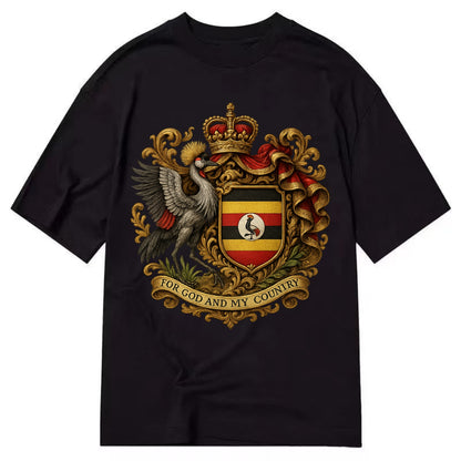 Uganda Crested Crane Emblem  - Classic T-shirt - Black
