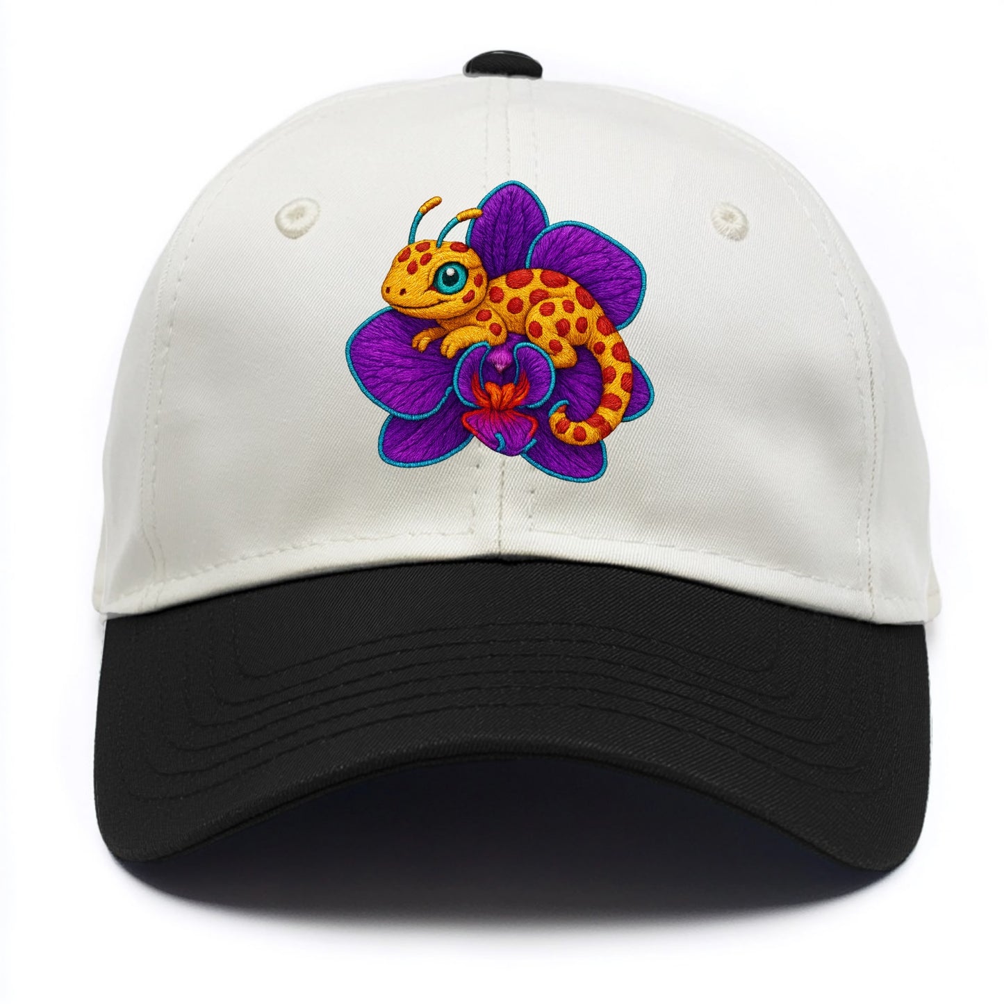 Leopard Orchid - Two Tone Cap - Black