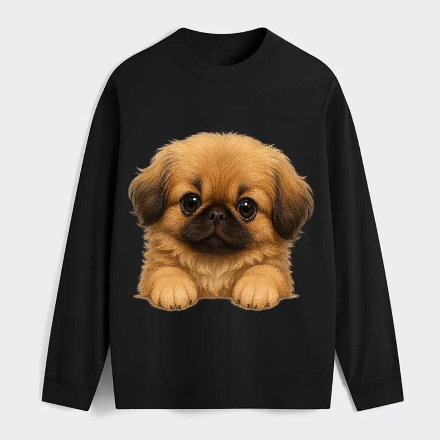 Pekingese  - Classic Long Sleeve Shirt - Black