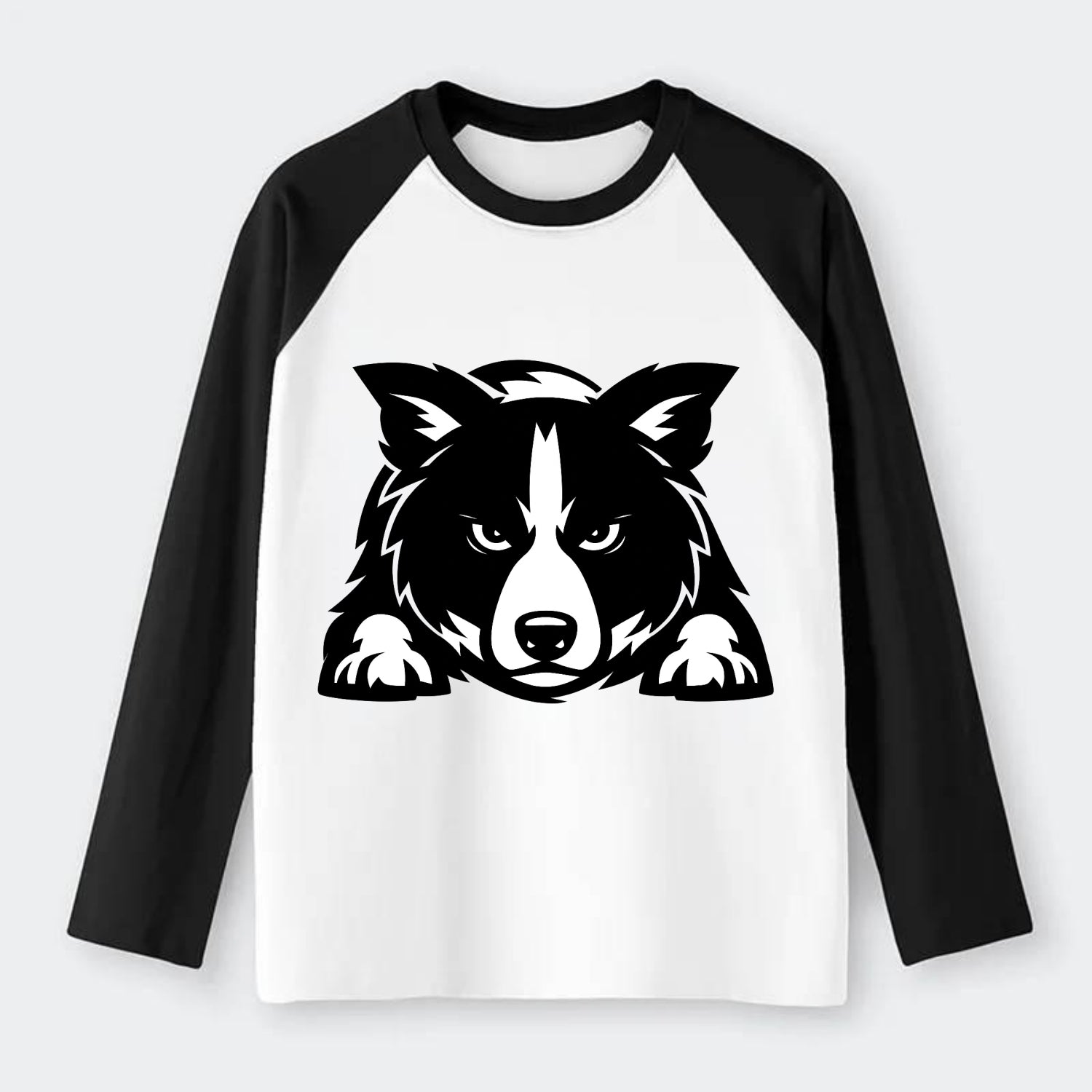 Focused Loyalty - Raglan Long Sleeve T-Shirt - Black