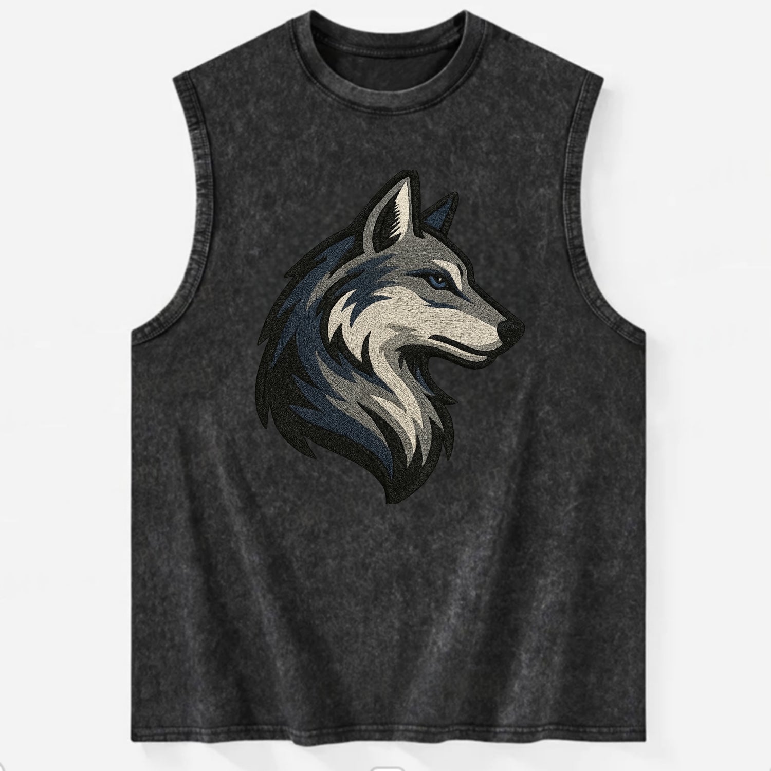 Lone Wolf Wanderer  - Vintage Washed Tank - Black