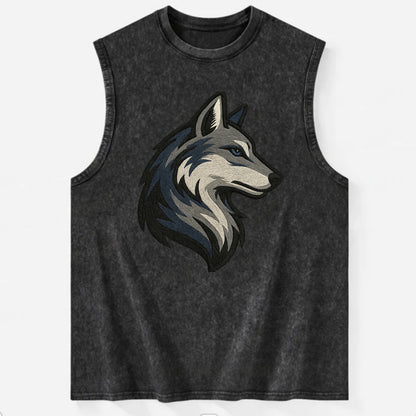 Lone Wolf Wanderer  - Vintage Washed Tank - Black