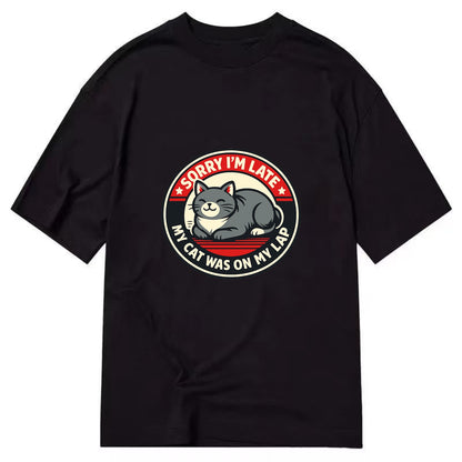 Charming Cat Loaf Excuse Emblem - Classic T-shirt - Black