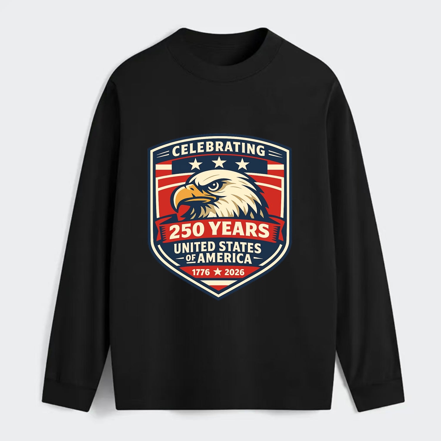 Heritage Eagle Emblem - Classic Long Sleeve Shirt - Black