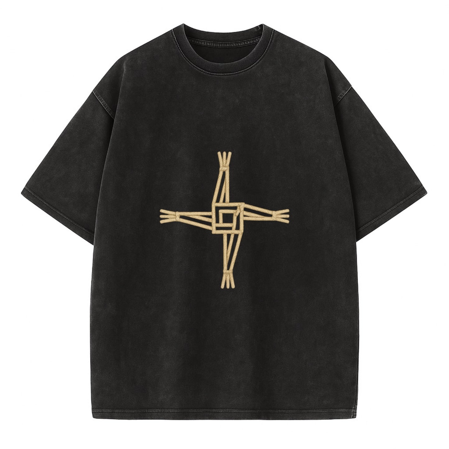 Saint Brigid's Cross  - Vintage T-shirt - Black