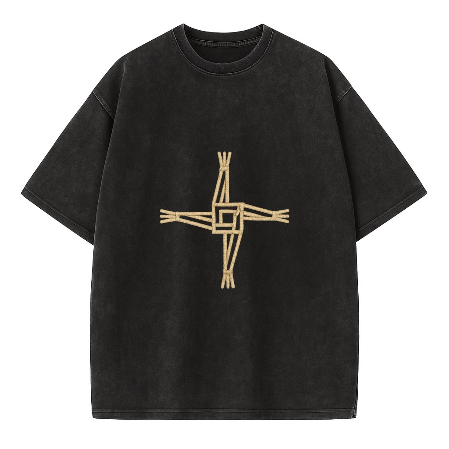 Saint Brigid's Cross  - Vintage T-shirt - Black