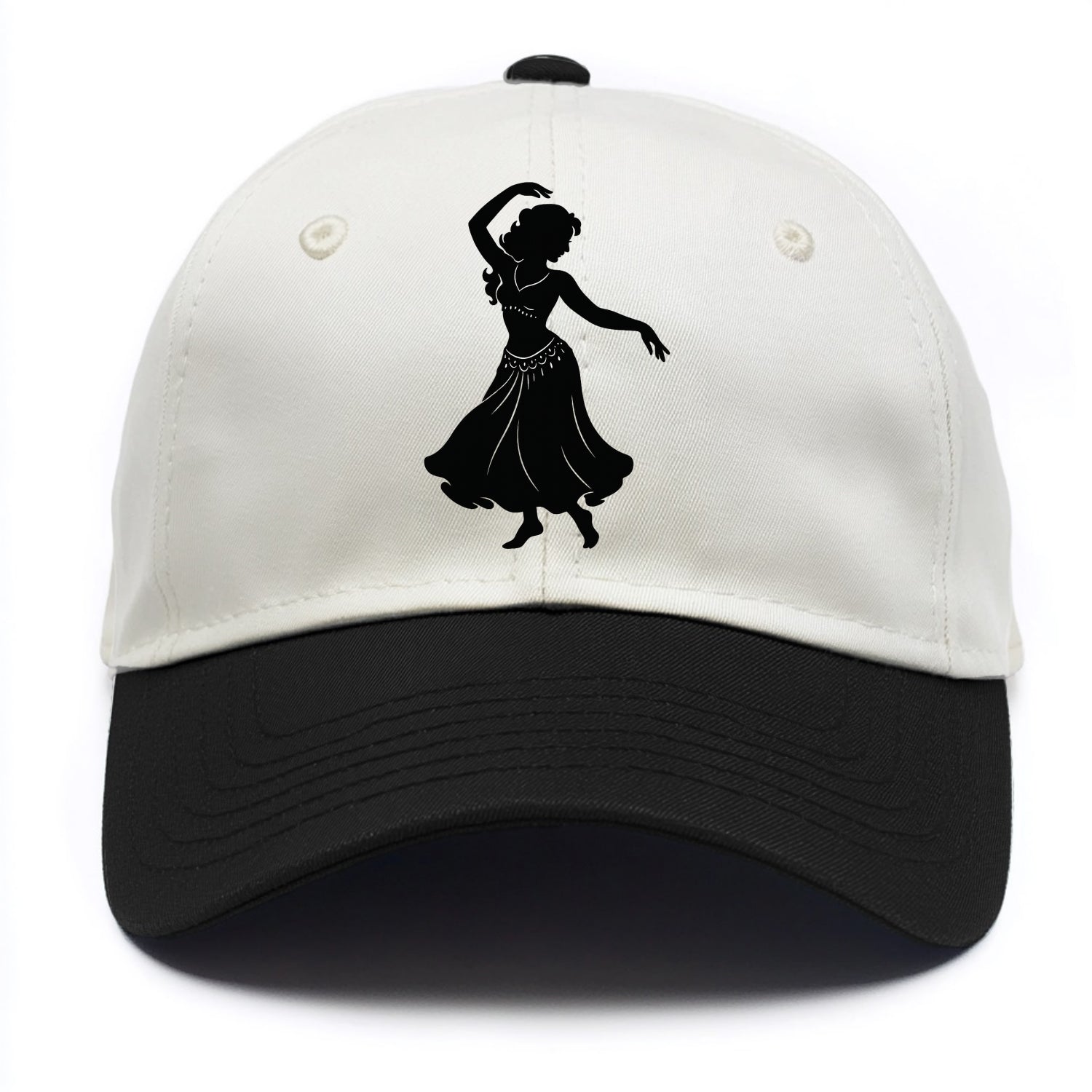 Belly dancer graceful gesture - Two Tone Cap - Black