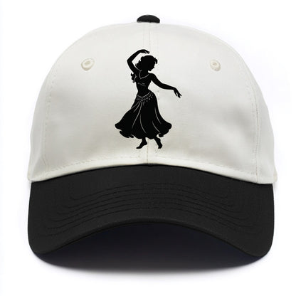 Belly dancer graceful gesture - Two Tone Cap - Black