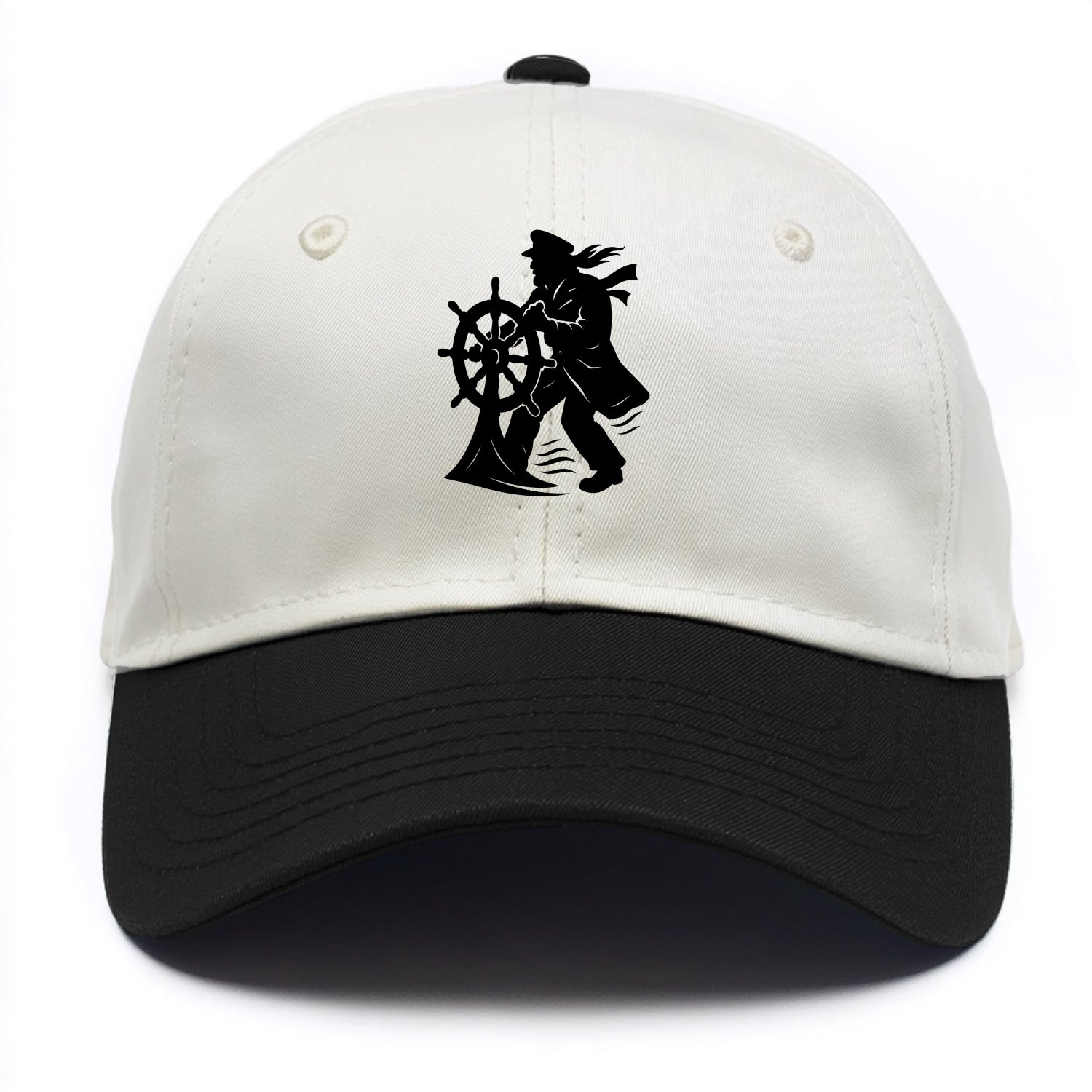 Sailor with ship wheel - Two Tone Cap - Black