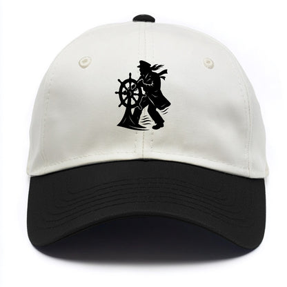 Sailor with ship wheel - Two Tone Cap - Black