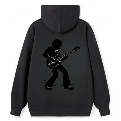 Bass guitarist slap technique - Classic Pullover Hoodie - Black