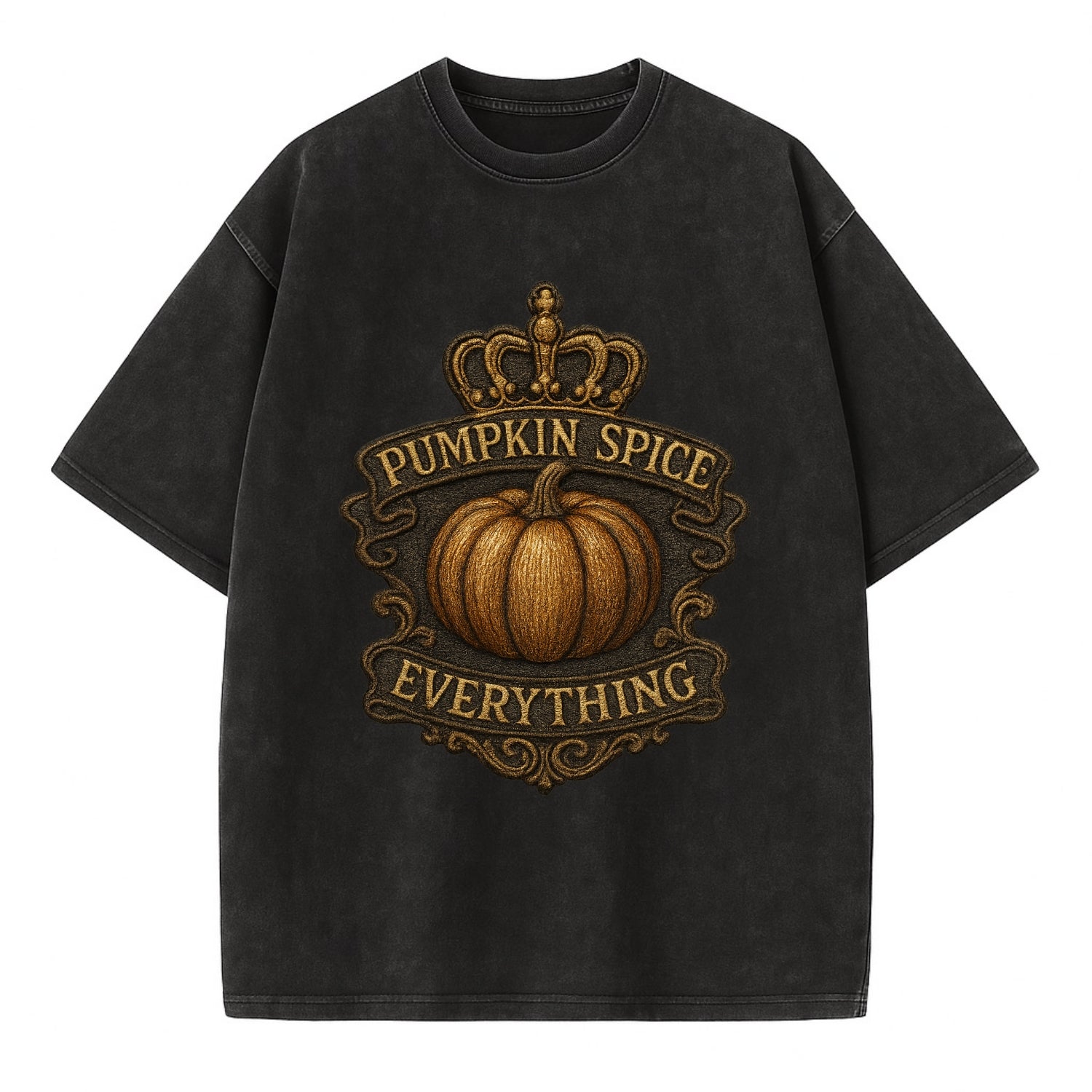 Pumpkin Spice Everything  - Vintage T-shirt - Black