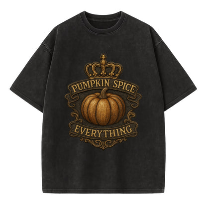 Pumpkin Spice Everything  - Vintage T-shirt - Black