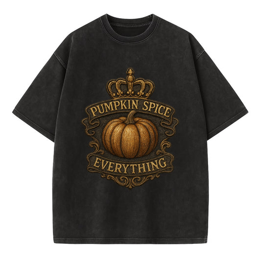 Pumpkin Spice Everything  - Vintage T-shirt - Black