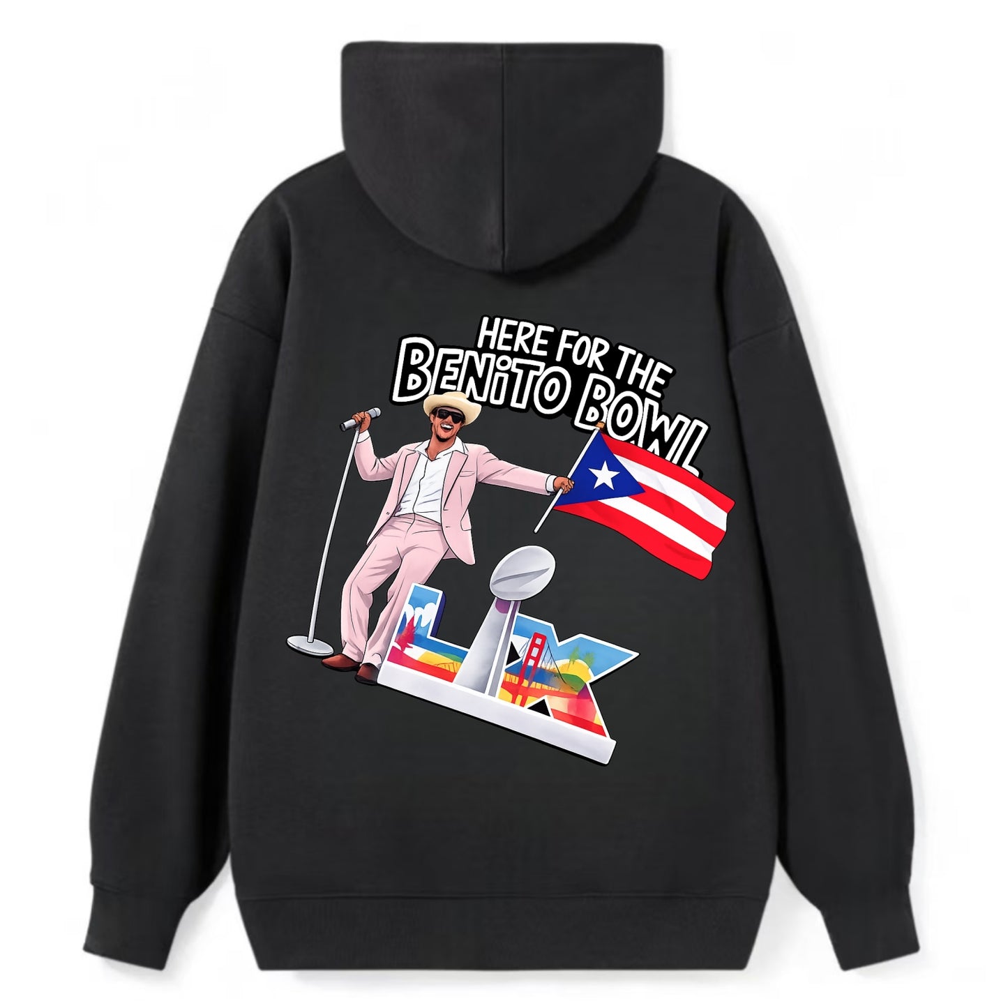Here For The Bento Bowl - Classic Pullover Hoodie - Black