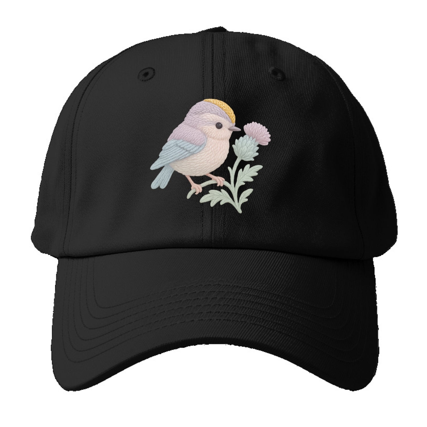 Firecrest Thistle Crown  - Baseball Cap - Black