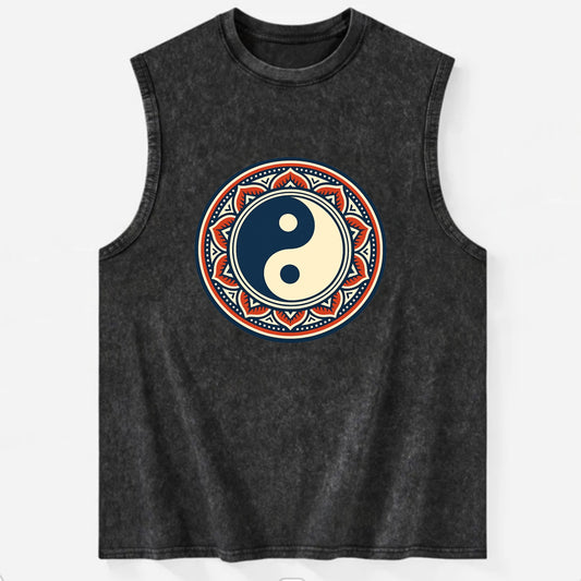 Harmony of Balance - Vintage Washed Tank - Black