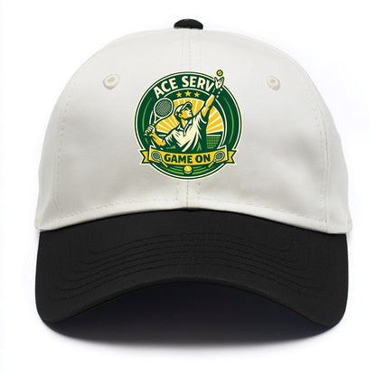 Serving Ace Emblem - Two Tone Cap - Black