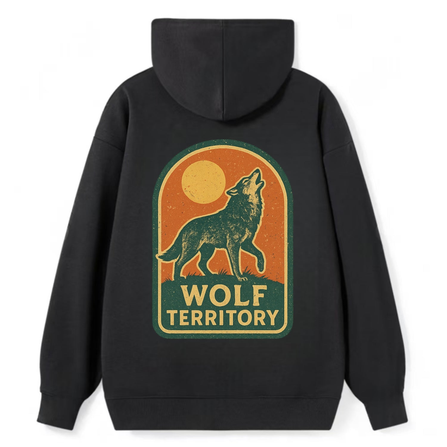Wolf Territory Marking  - Classic Pullover Hoodie - Black
