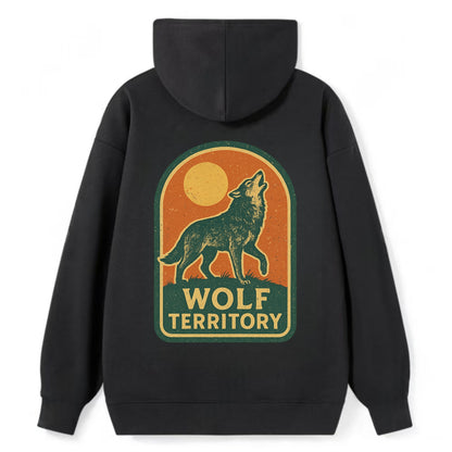 Wolf Territory Marking  - Classic Pullover Hoodie - Black