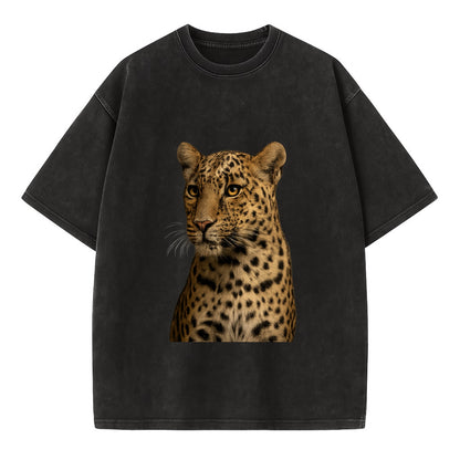 Leopard  - Vintage T-shirt - Black