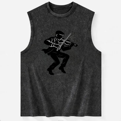 Irish folk musician traditional jig - Vintage Washed Tank - Black