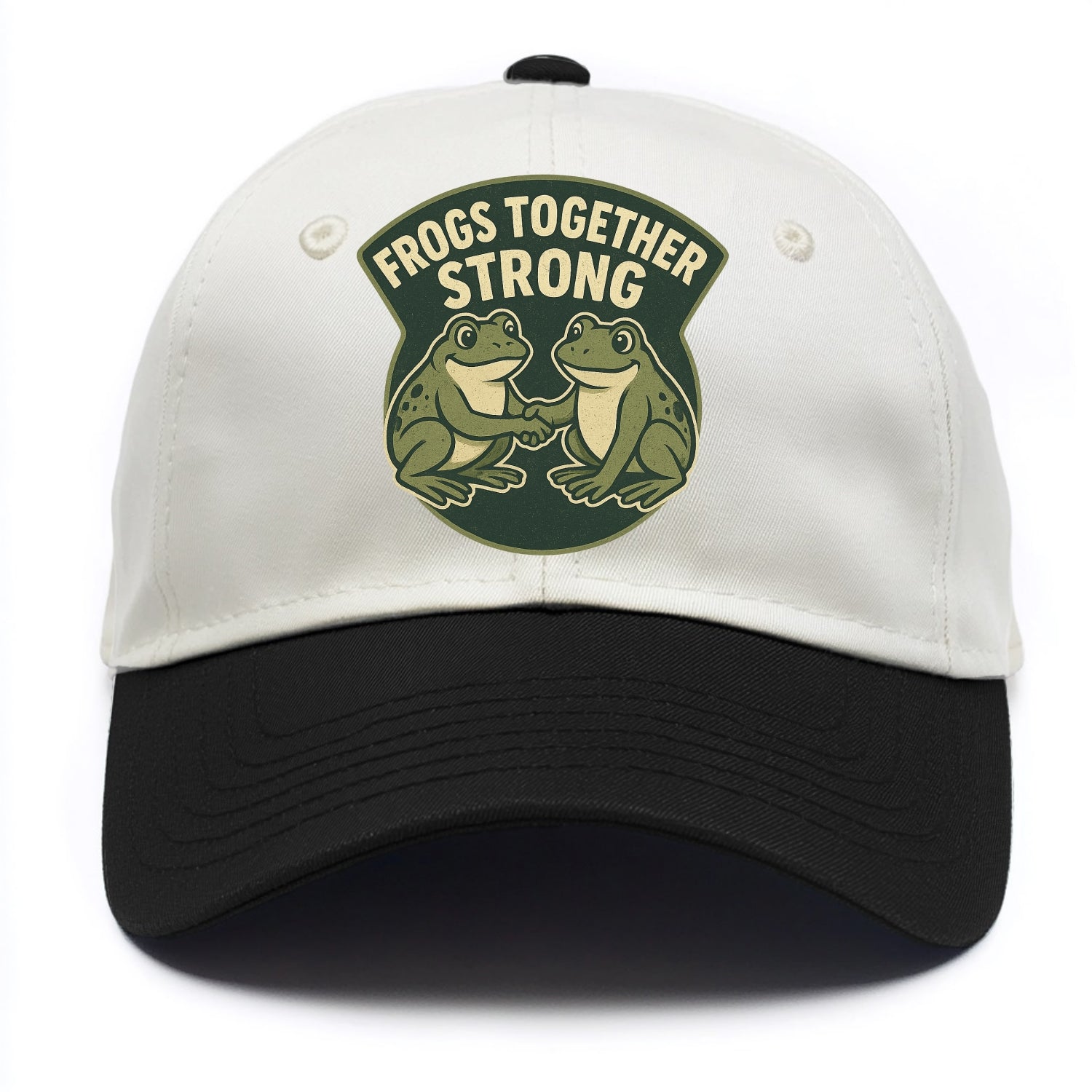 Frogs Together Strong 3 - Two Tone Cap - Black