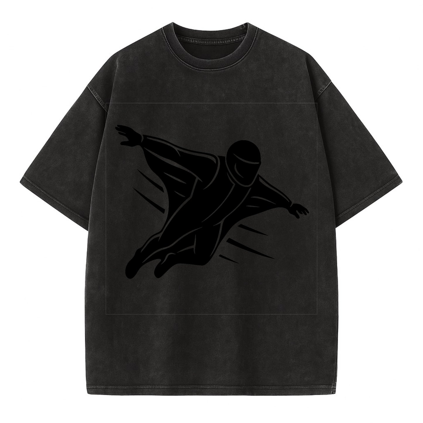 Wingsuit flyer gliding - Vintage T-shirt - Black