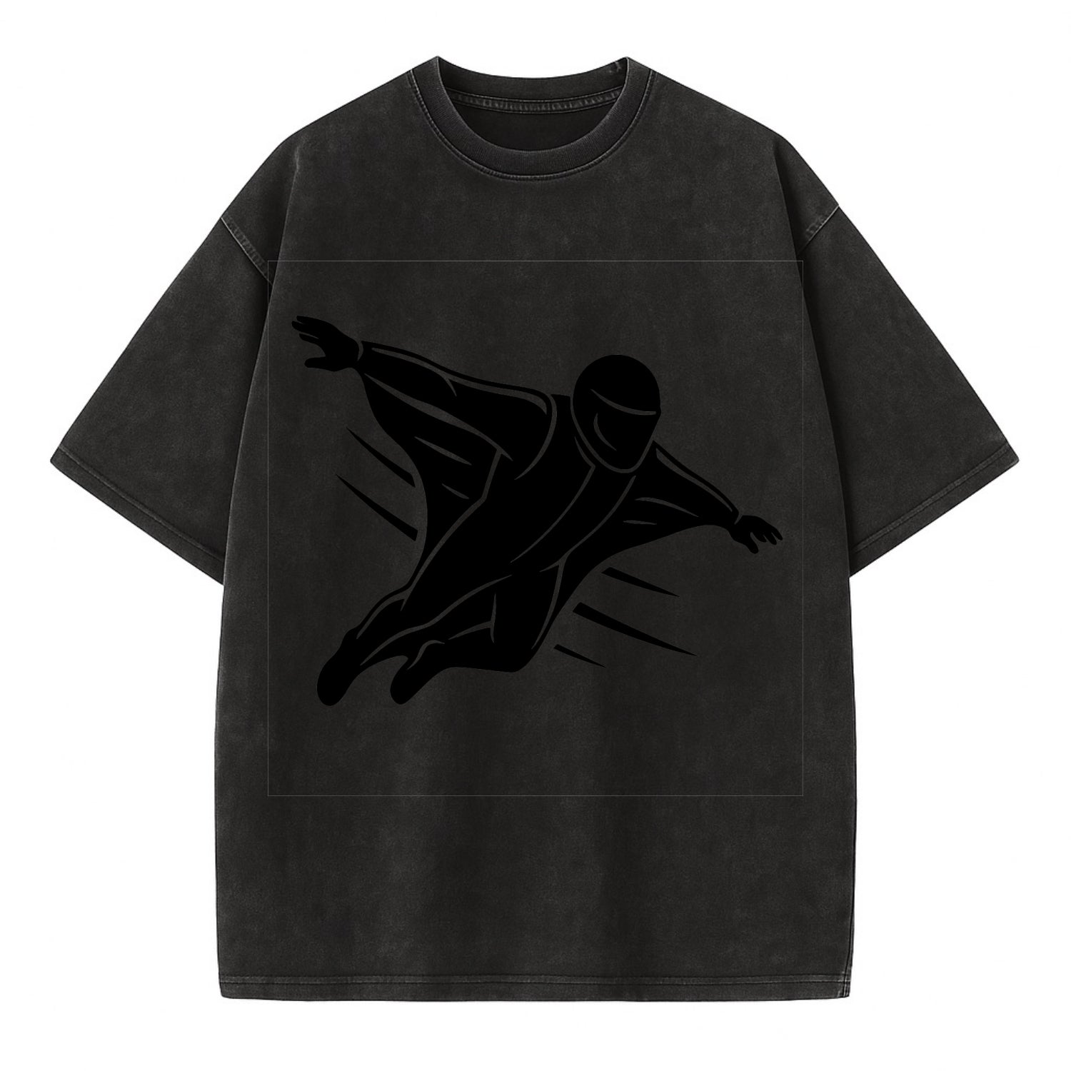 Wingsuit flyer gliding - Vintage T-shirt - Black