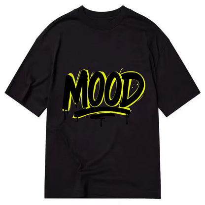 Bold typography design - "MOOD" - current state, feeling it - Classic T-shirt - Black