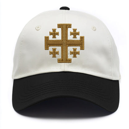 Jerusalem Cross  - Two Tone Cap - Black