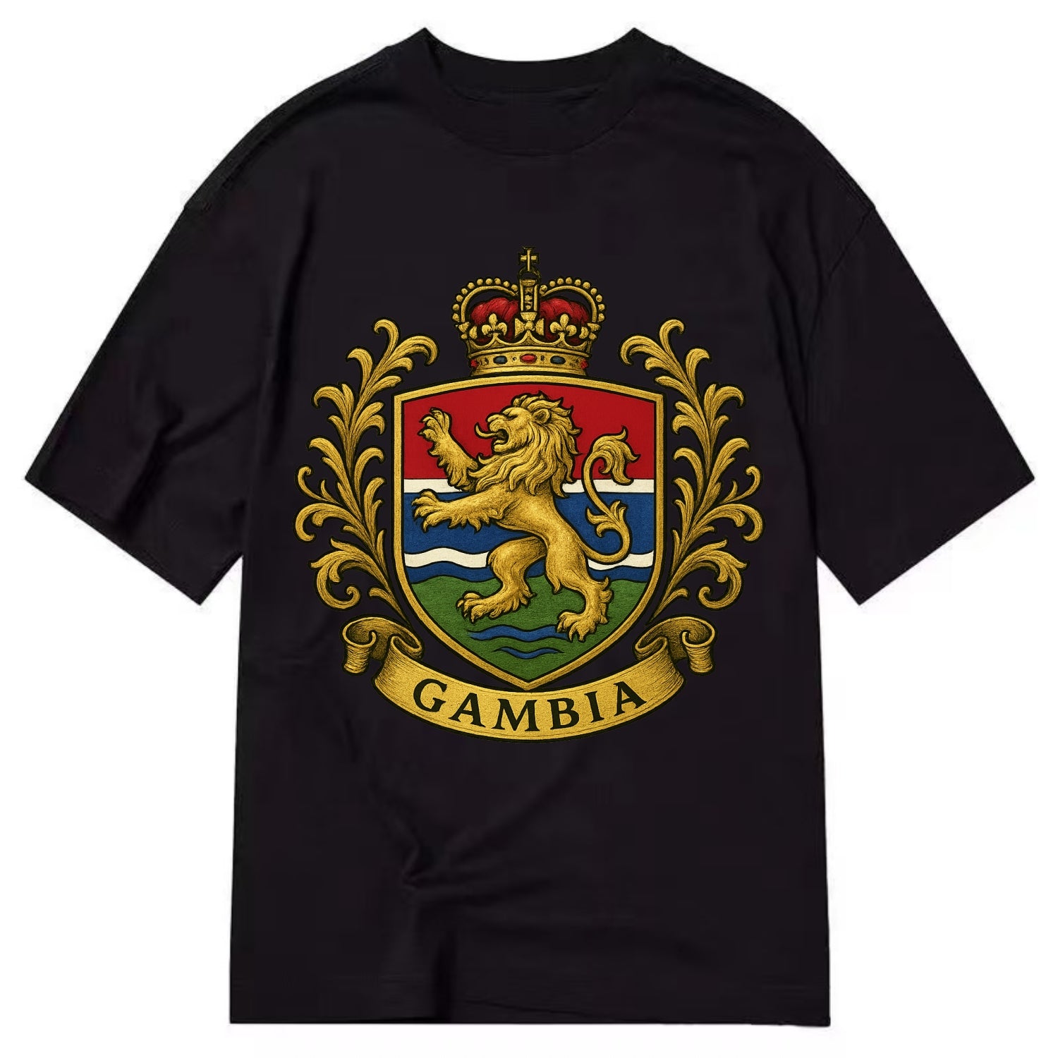 Gambia Heritage Badge  - Classic T-shirt - Black