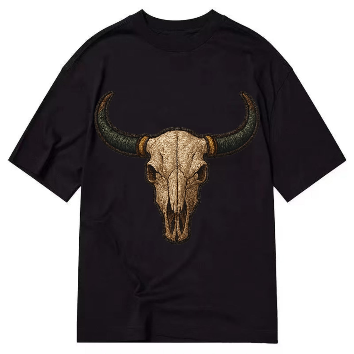 Bull Skull  - Classic T-shirt - Black