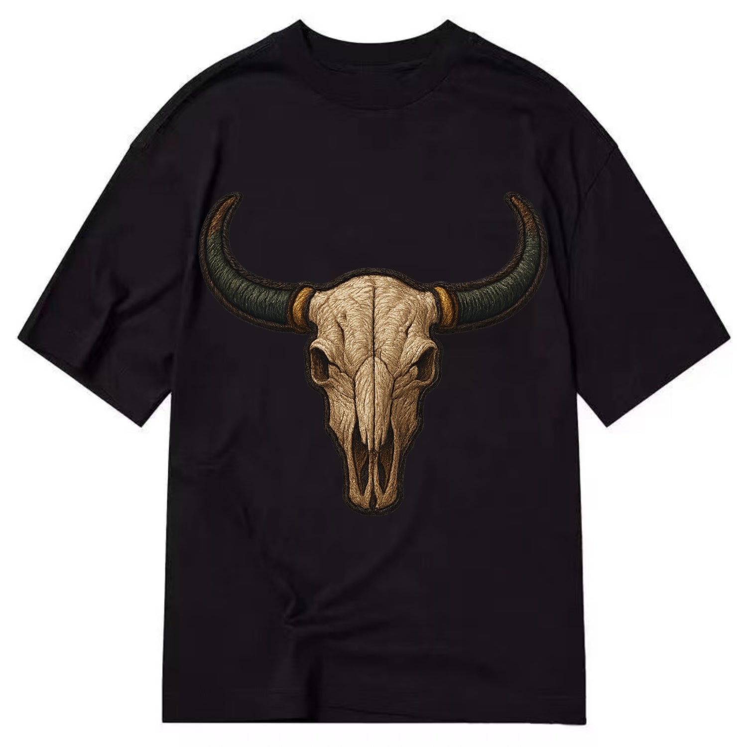 Bull Skull  - Classic T-shirt - Black