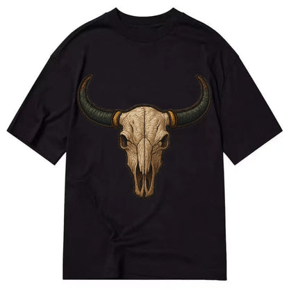 Bull Skull  - Classic T-shirt - Black