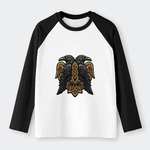Odin's Ravens - Raglan Long Sleeve T-Shirt