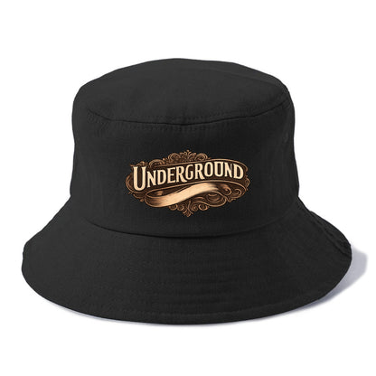 Bold typography design - "UNDERGROUND" - hidden scene, alternative - Bucket Hat - Black