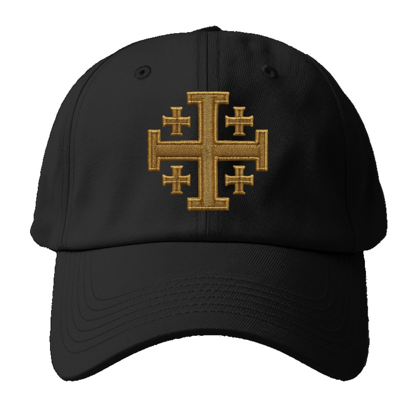 Jerusalem Cross  - Baseball Cap For Big Heads - Black