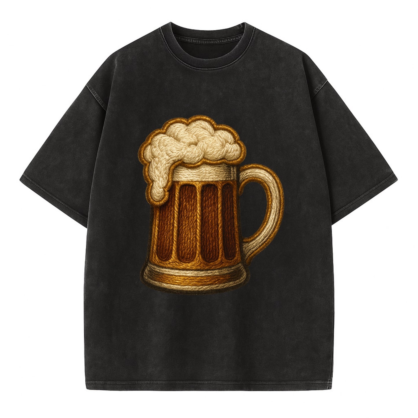Beer Mug  - Vintage T-shirt - Black