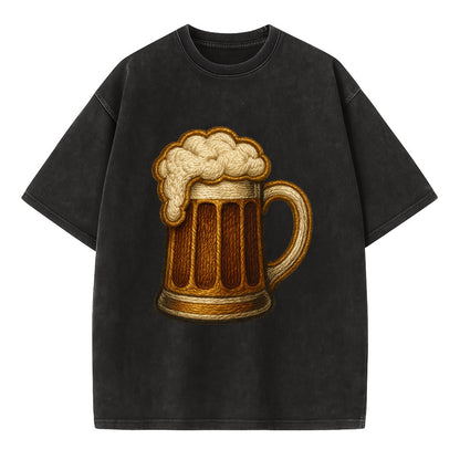 Beer Mug  - Vintage T-shirt - Black