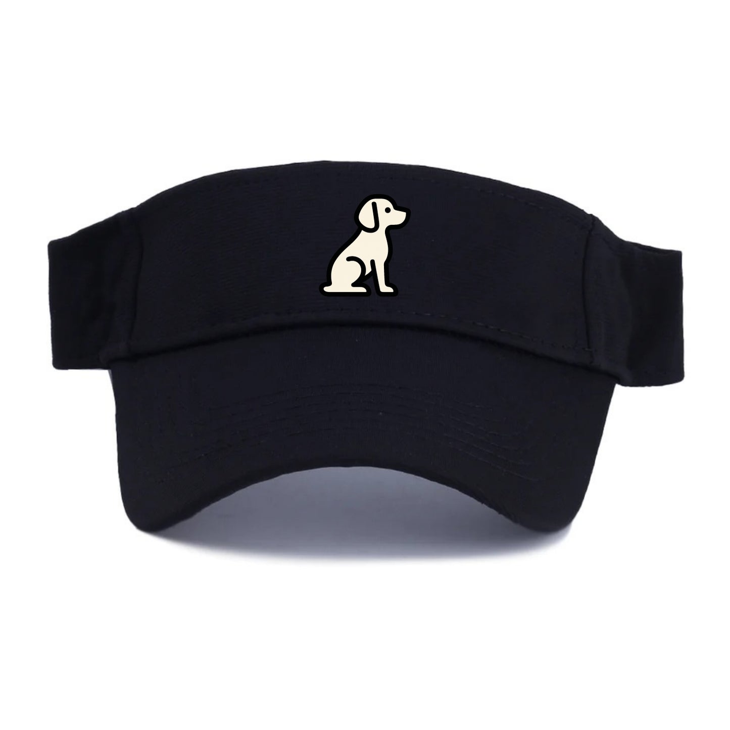 Beagle - Modern minimal sitting pose wit - Visor - Black