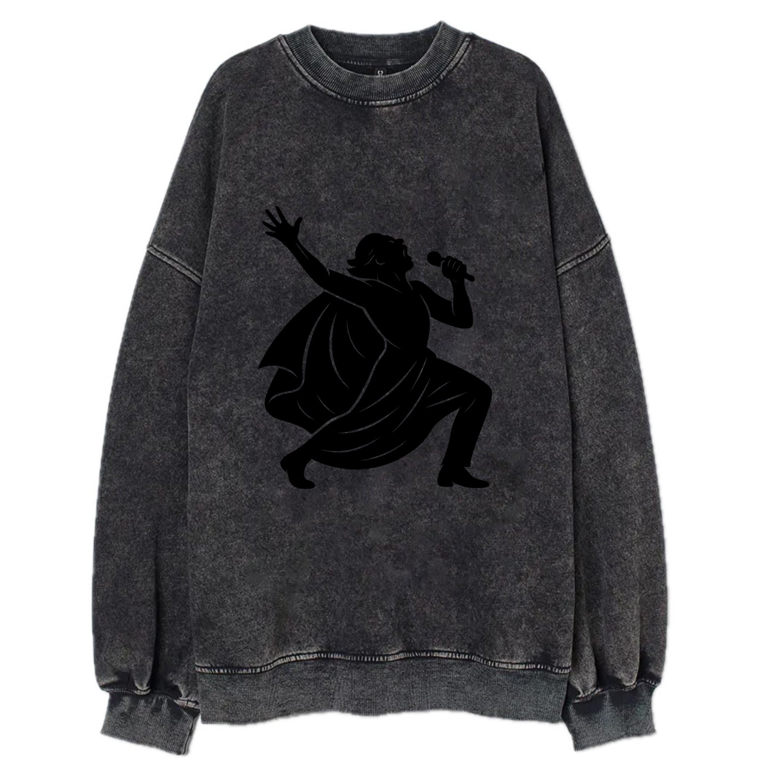 Opera singer powerful finale - Vintage Sweatshirt - Black