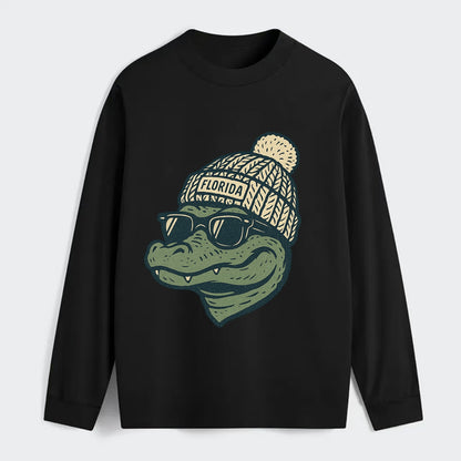 Gainesville Gator wearing Florida beanie - Classic Long Sleeve Shirt - Black