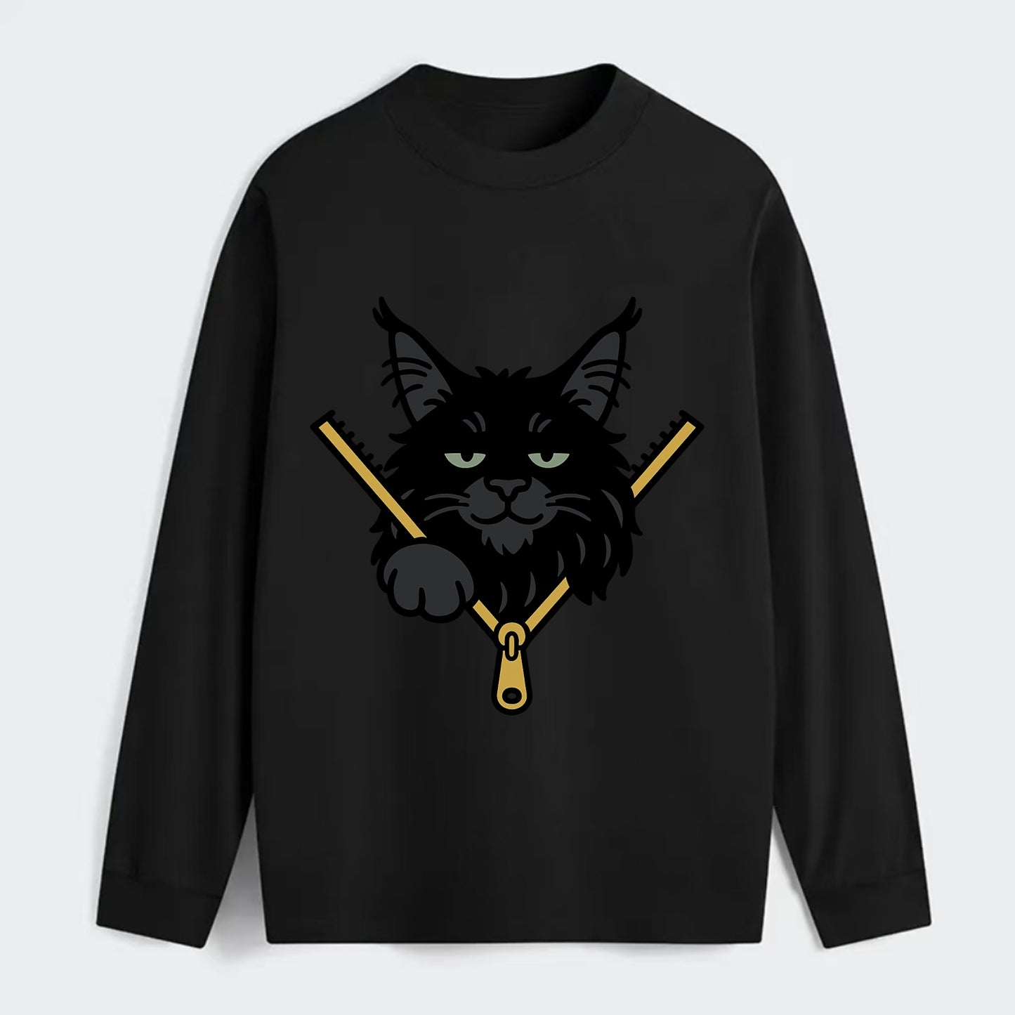 Black Maine Coon - Classic Long Sleeve Shirt - Black