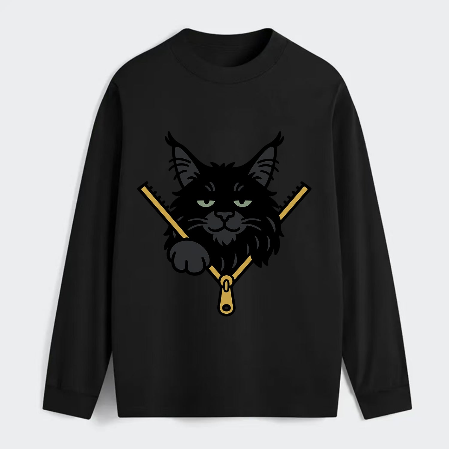 Black Maine Coon - Classic Long Sleeve Shirt - Black