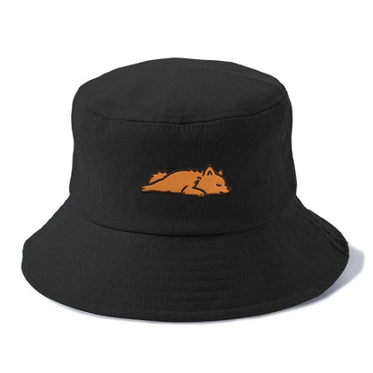 Pomeranian - Orange fluffy fully relaxed Bucket Hat - Black