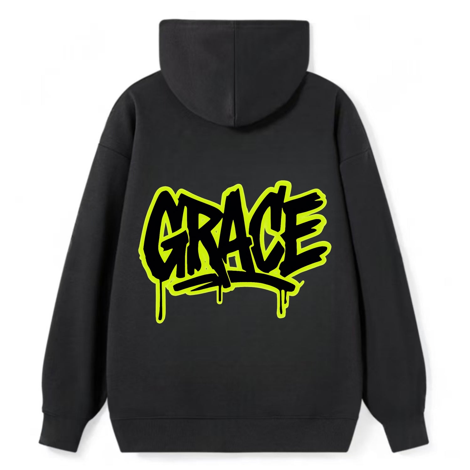 Bold typography design - "GRACE" - elegance under pressure, divine favor - Classic Pullover Hoodie - Black